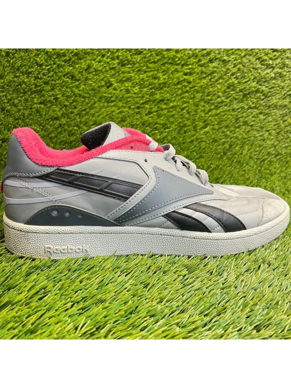 Reebok Club C RC 1.0 Mens Size 13 Gray Pink Athletic Running Shoes Sneakers